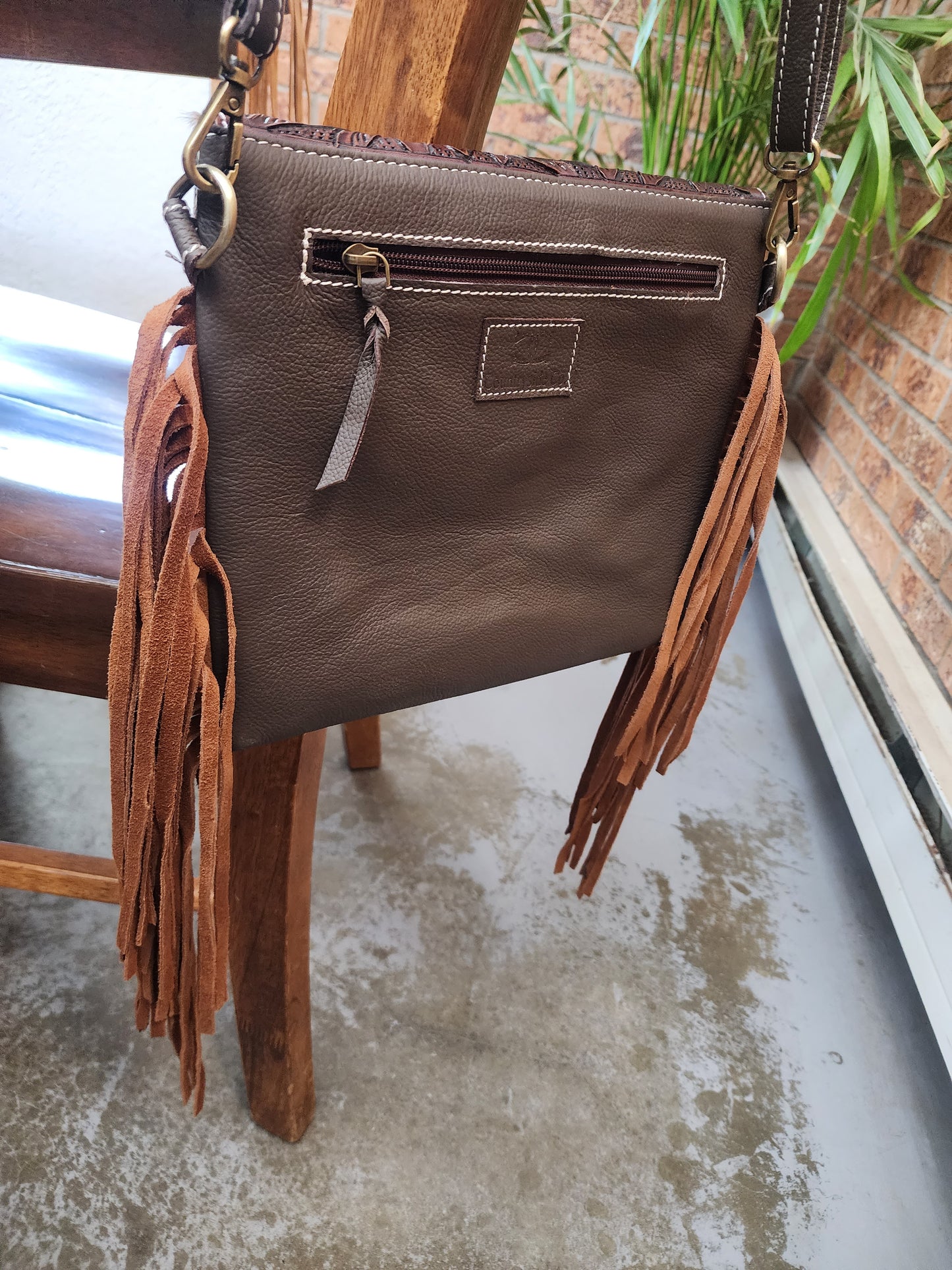 Cowhide Fringe DOLLY Western Clutch Purse Crossbody