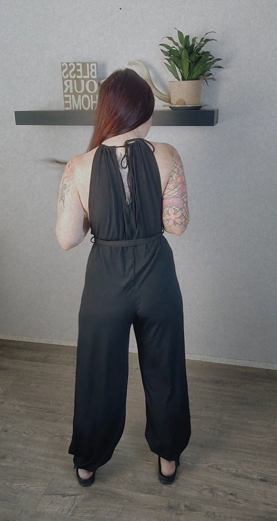 Halter Slit Jumpsuit