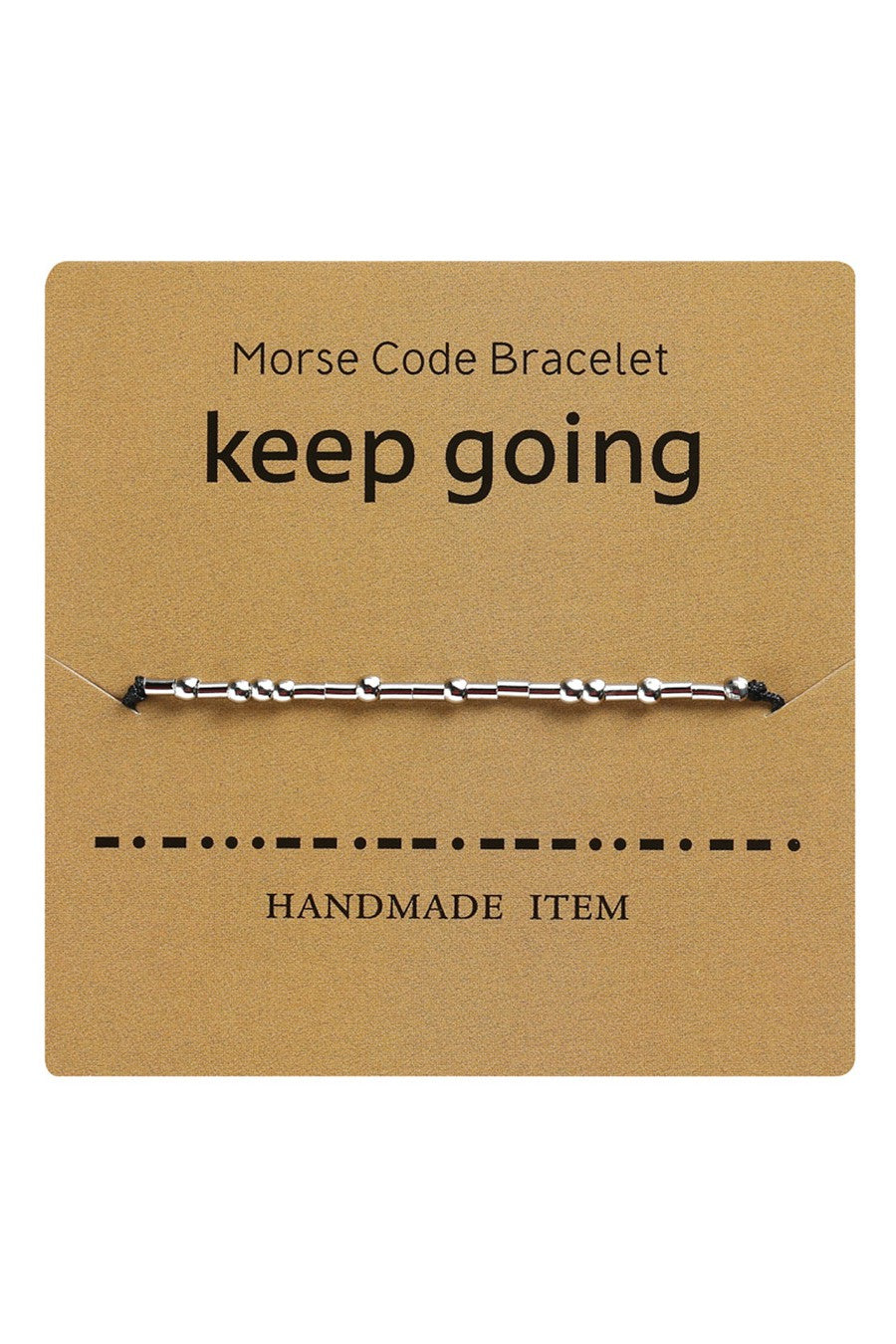 Keep Going Morse Code Bracelet