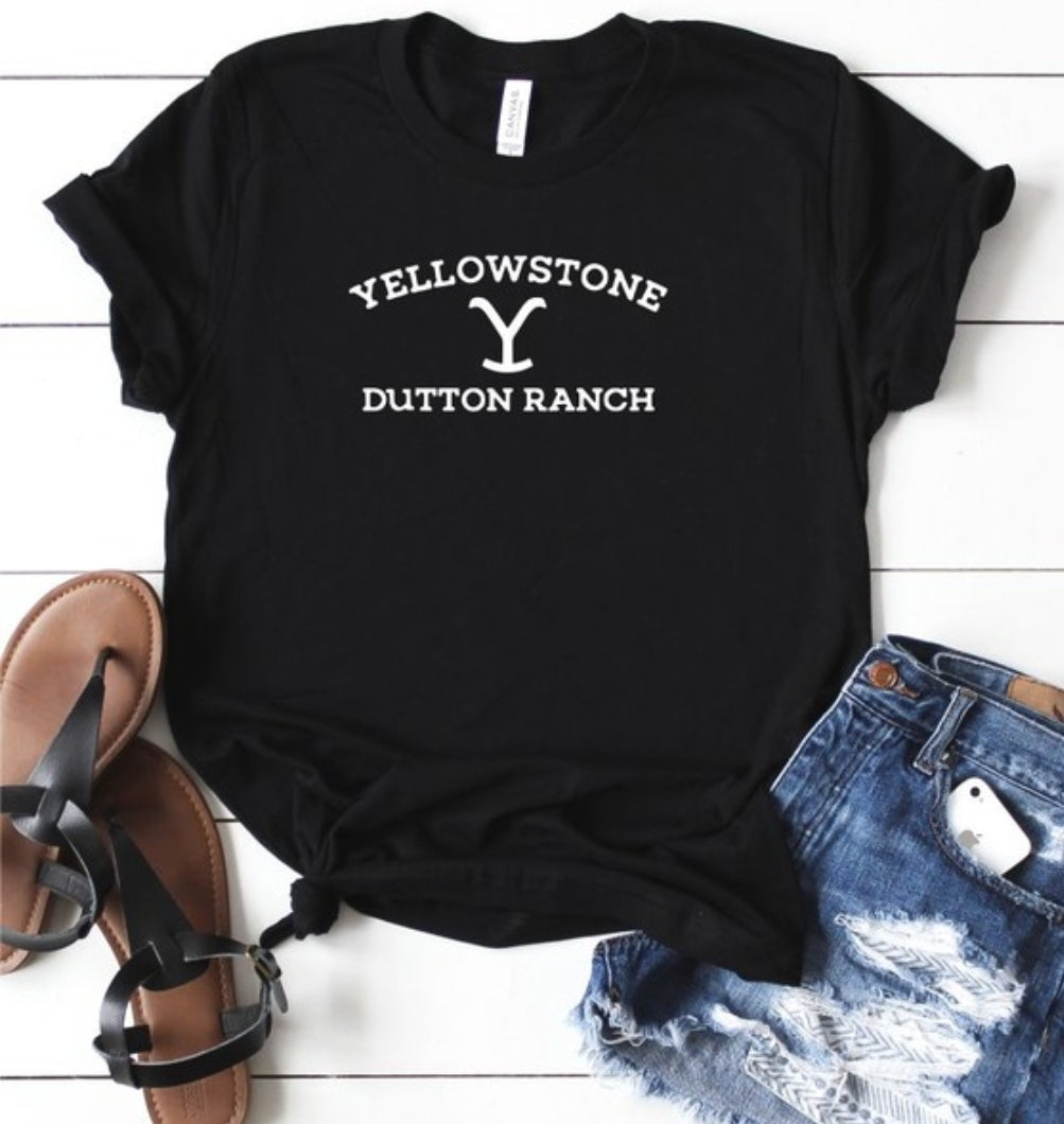 Black Unisex Yellowstone Dutton Ranch Tee