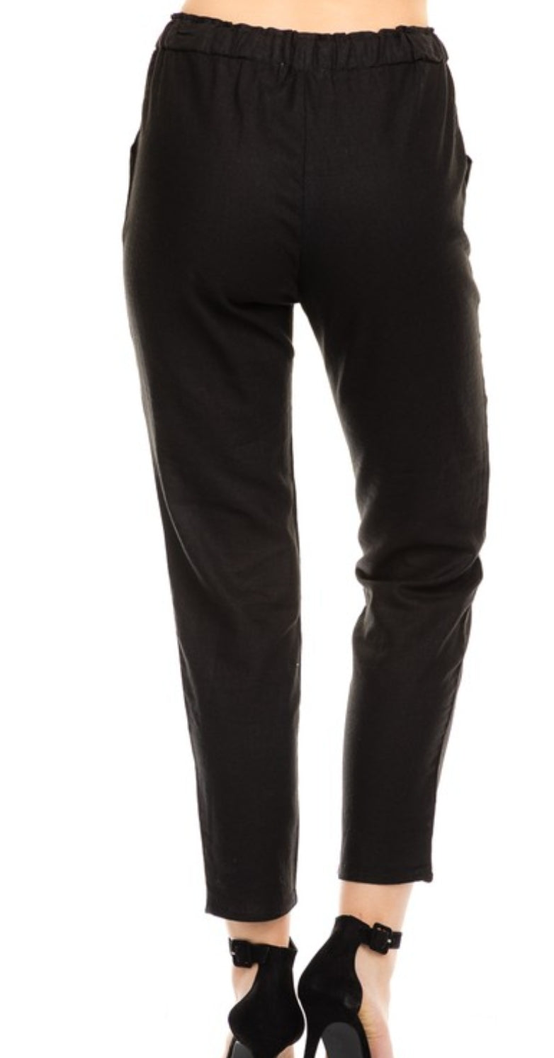 Black Linen Causal Pants – Rustic Vixen Boutique